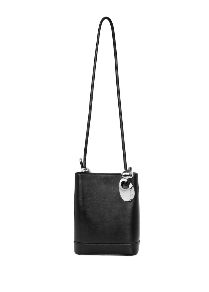 Noona Tote Small in Black and Chrome - Image 2