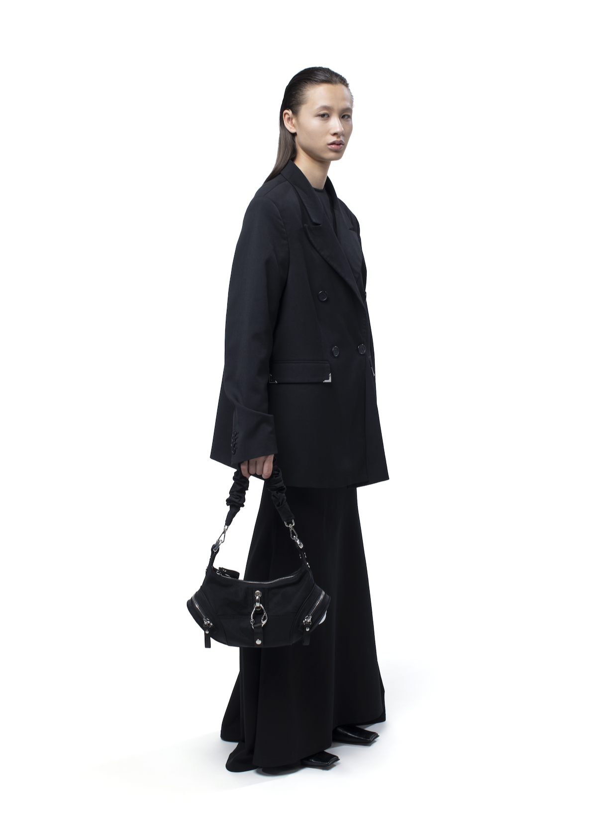 Mechanical Bag in Black and Chrome