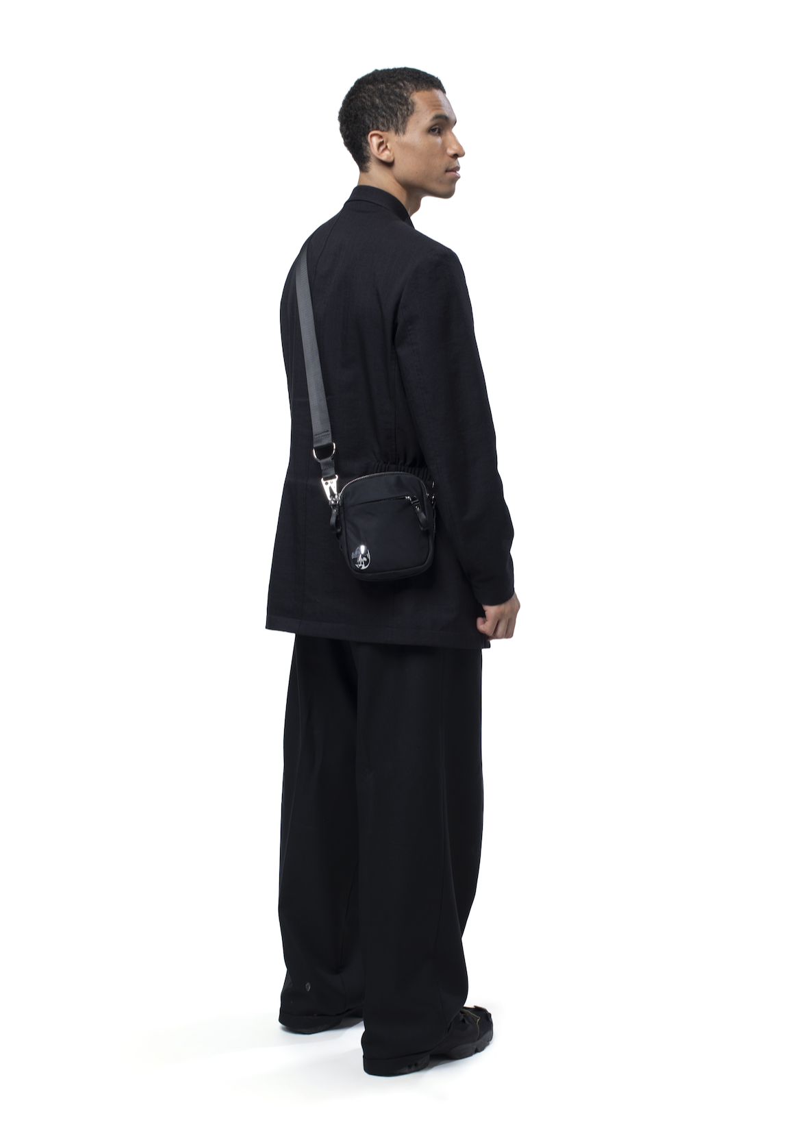 Factory Bag Small in Black and Chrome