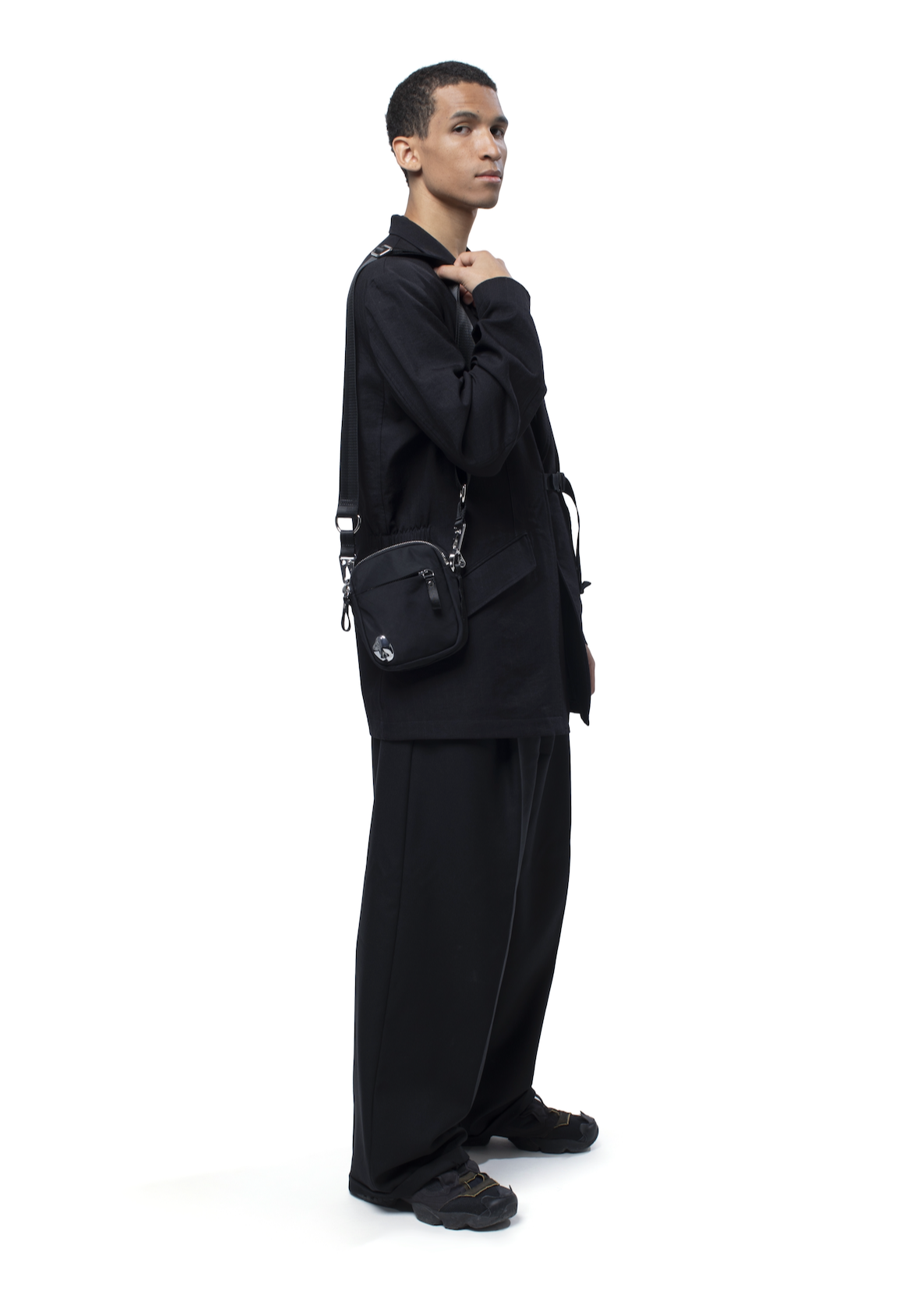 Factory Bag Small in Black and Chrome
