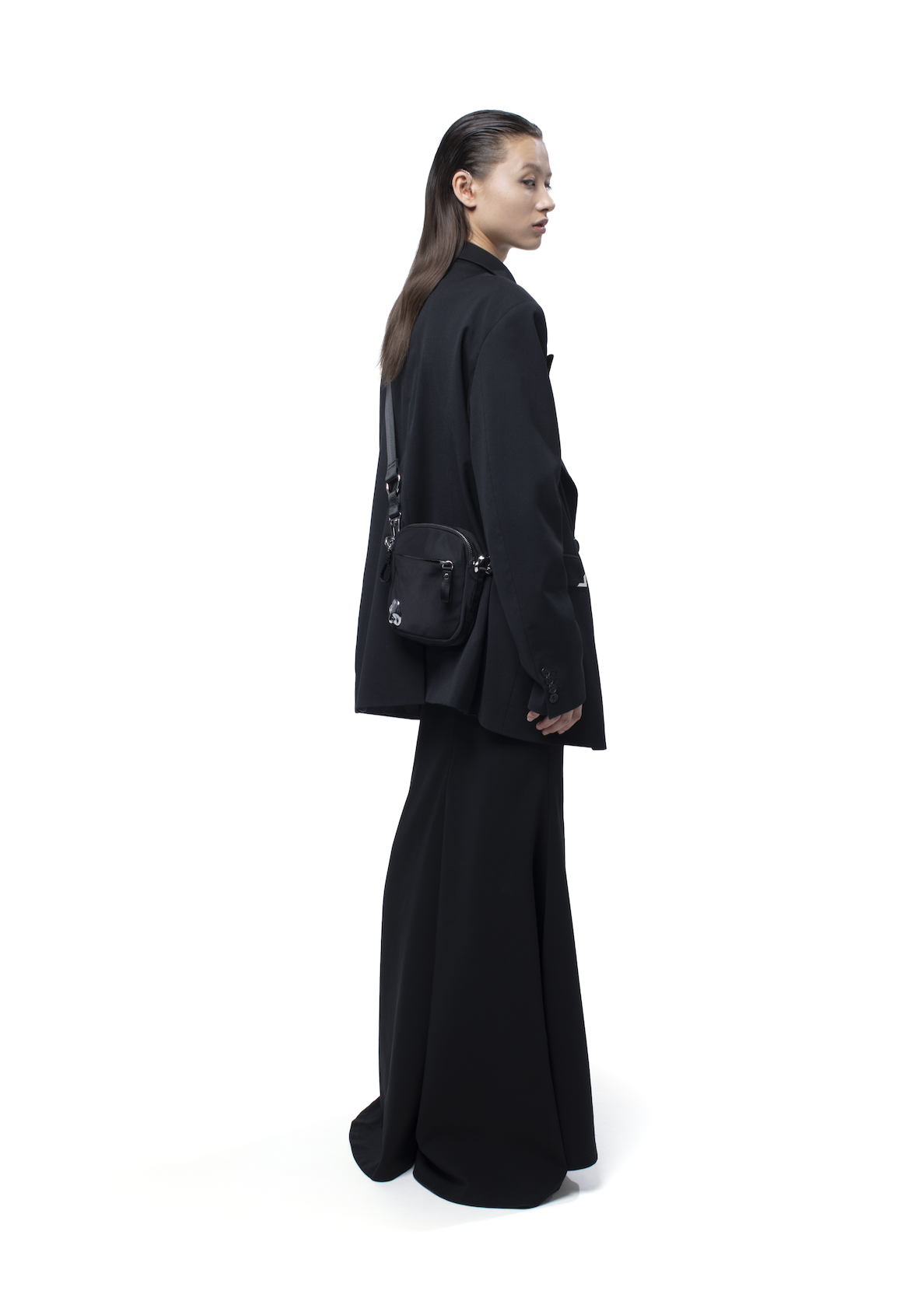 Factory Bag Small in Black and Chrome