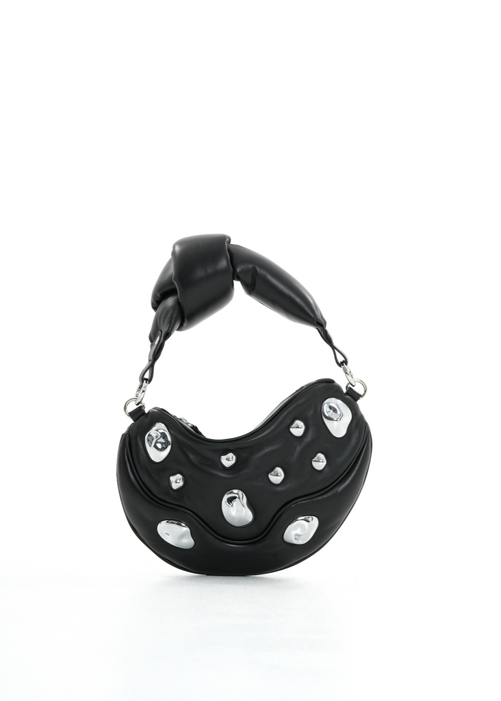 Puffer Cloud Small in Black and Chrome