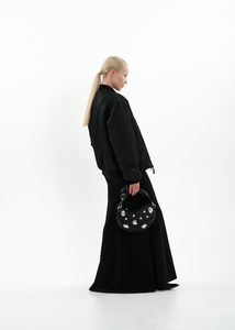 Puffer Cloud Small in Black and Chrome