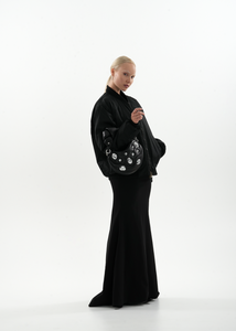 Puffer Cloud Small in Black and Chrome
