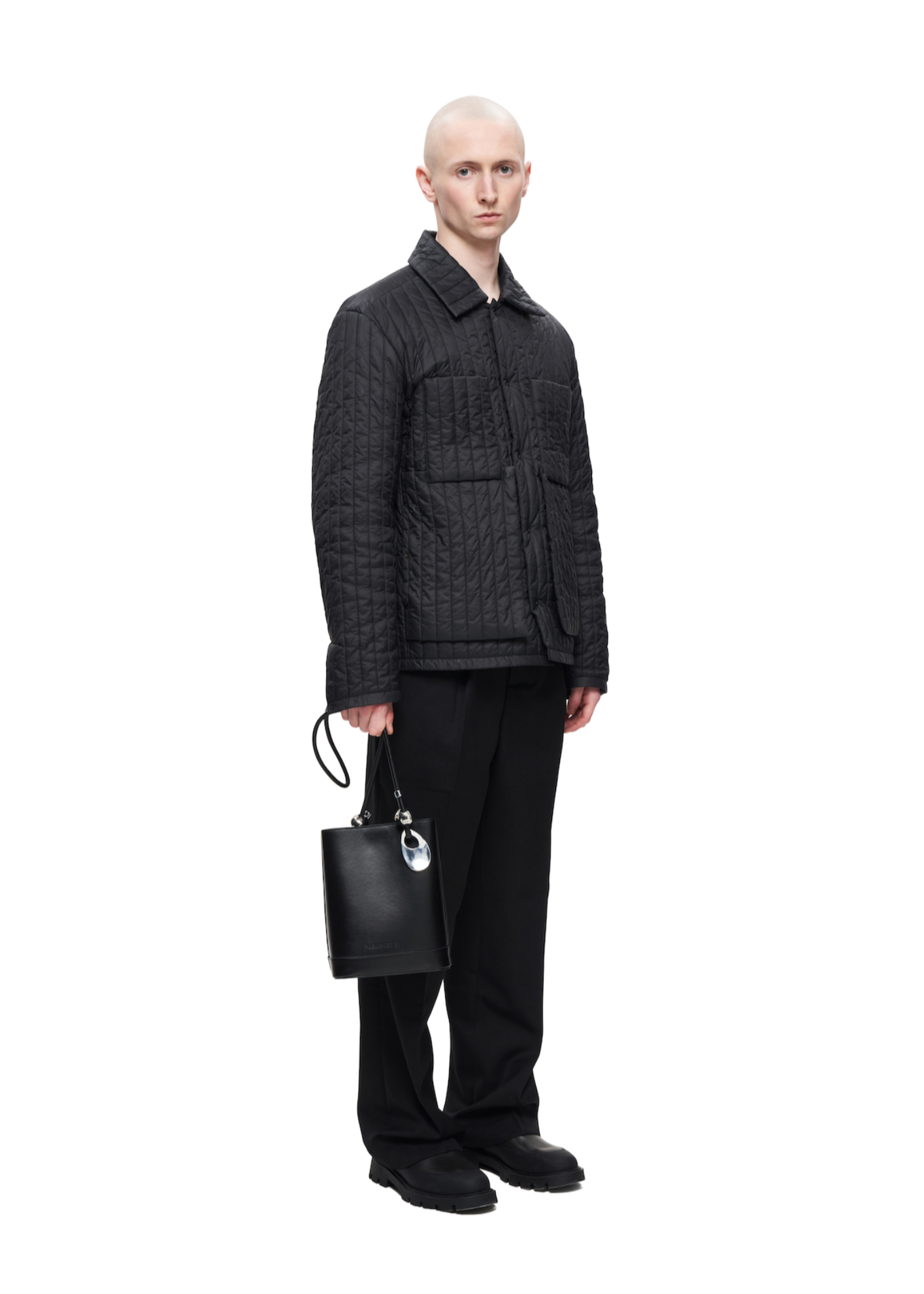 Noona Tote Small in Black and Chrome