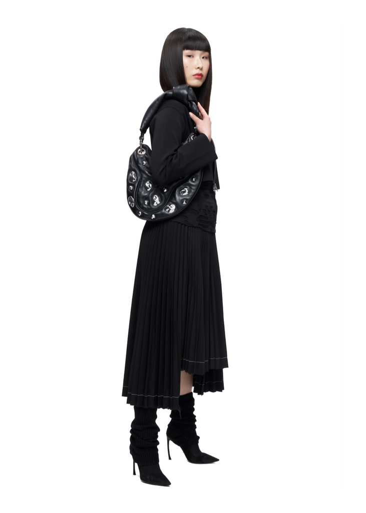 Puffer Cloud Medium in Black and Chrome
