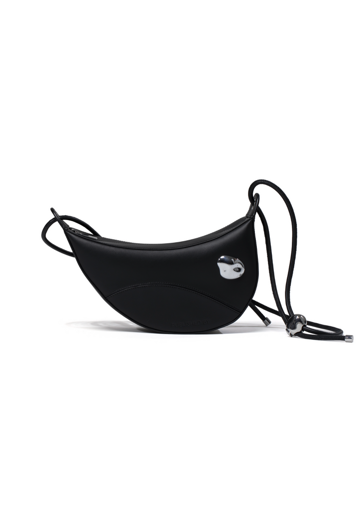 Omni Cross Body Medium in Black and Chrome - Image 2